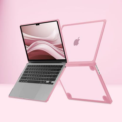 MOSISO Compatible with MacBook Air 13 inch Case M5 2026 M4 M3 M2 2025-2022 | A3449 A3240 A3113 A2681, 3 in 1 Kit Crack-Resistant Heavy Duty Protective Hard Shell Case Cover with TPU Bumper, Chalk Pink - color: Chalk Pink