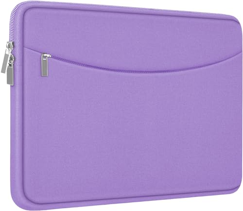 14 inch Laptop Sleeve, Shockproof Protective Laptop Cover Briefcase Carrying Computer Bag with Accessory Pocket Portable Computer Sleeve for 14" MacBook, HP, Dell, Lenovo, Acer, Purple - color: Purple, size: 14 inch
