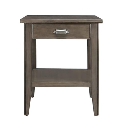 Leick Home Laurent End Table, 24", Smoke Gray - color: Gray / Pewter