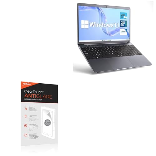 BoxWave Screen Protector Compatible with SGIN Windows Laptop (15.6 in) - ClearTouch Anti-Glare (2-Pack), Anti-Fingerprint Matte Film Skin
