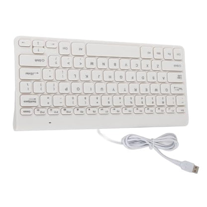 USB Wired Keyboard & Mouse Combo - Ultra-Thin Mini USB Mouse and Keyboard Combo(White)