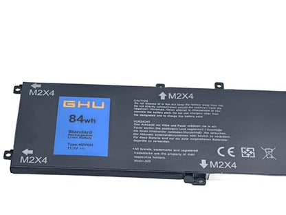 GHU 4GVGH Battery Compatible with Dell Precision 5510, Dell XPS 15 9550 - Premium 84Wh, UL Tested, Fast Charging, 1P6KD and -Free Return - style: 84wh/XPS 9550 4GVGH