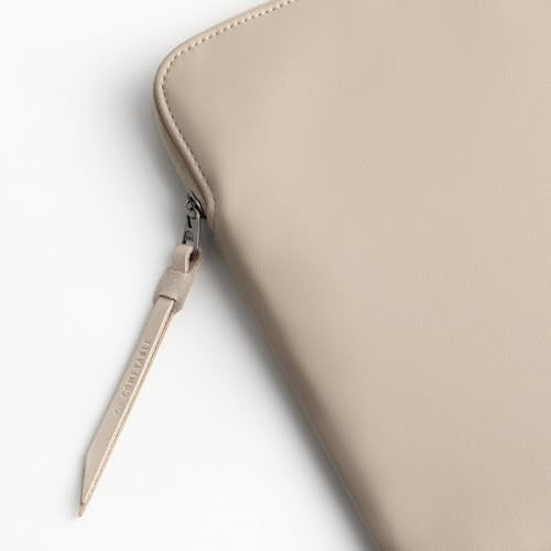 Comfyable Slim Protective Laptop Sleeve Compatible with 13/14 Inch MacBook Air & MacBook Pro M5/M4/M3/M2 Pro/Max 2026, Mac Travel Case, Laptop Pouch, Slim PU Leather Cover, Dark Beige - color: Dark Beige, size: For 13.3"-14" Mac Pro / Mac Air