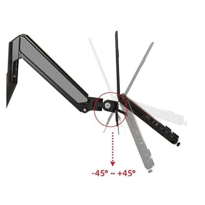 Height - adjustable monitor stand arm Laptop Arm Mount for Desk Holds 4.4-19.8lbs, 2 in 1 Adjustable Gas Spring Arm Single Monitor Desk Mount with Tray for 17"-30" Screens or 10"-16" Laptops Wall - mo