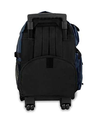 Everest Deluxe Wheeled Backpack, Navy, One Size - color: Navy