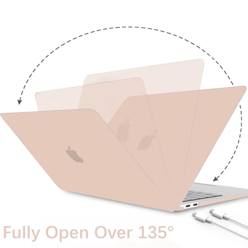 B BELK for MacBook Air 13 inch Case 2021-2018 M1 M1 Chip A2337 A2179 A1932 | Matte Plastic Laptop Hard Shell for MacBook Air 13.3 inch Case with Touch ID & Keyboard Cover & Screen Protector, Camel - color: Camel