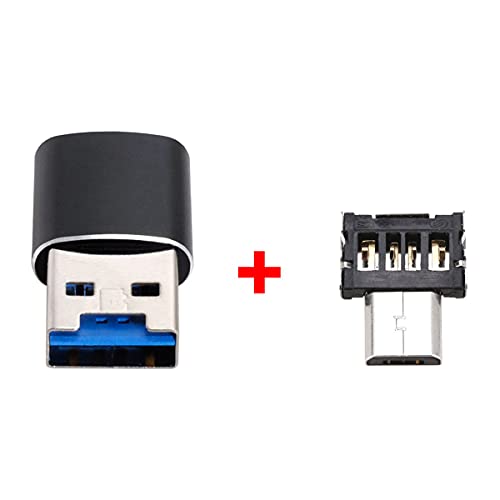 cablecc USB 3.0 to Micro SD SDXC TF Card Reader with Micro USB 5pin OTG Adapter for Tablet/Cell Phone… - color: Black USB3.0-TF +OTG