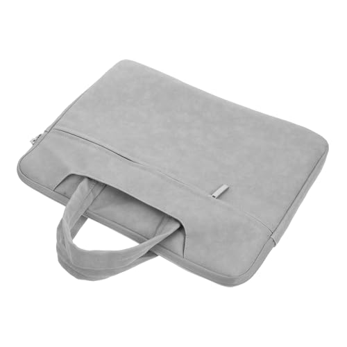 OSALADI Laptop Sleeve Case PU Protective Bag with Handle Multiple Pockets for Accessories Lightweight and Stylish Design for Business Office College and Travel