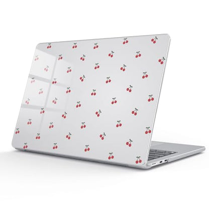 for MacBook Air 13.6 Inch Case M5/M4/M3/M2 2026-2022 Release A3449 A3240 A3113 A2681 Cute Cherry Design Crystal Clear Girly Case Laptop Protective Hard Shell Cover - color: Cherry