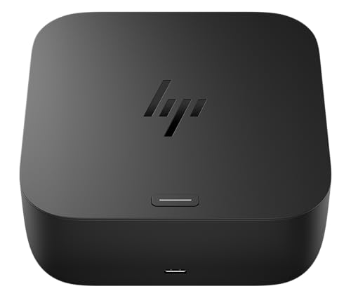 HP USB-C 100W G6 Dock + One Extra USB-C Cable Included, Future-Proof Design with Ambient LED Lighting, On-Screen Notifications, Extra USB-C Ports, HDMI 2.1, 120Hz - style: G6 + USB-C