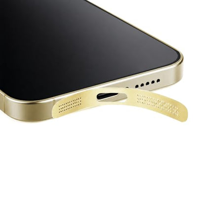 MysticHome for iPhone 17/16 Pro Accessories, 5 Pcs Cell Phone Speaker Anti-Dust Plugs, 1 Pcs USB C Dust Plug, Compatible with Speaker Dust Cover,Golden - color: Golden