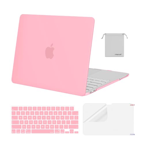 MOSISO Compatible with MacBook Neo Case 13 inch 2026 A3404 A18 Pro Chip | 4 in 1 Kit Precision Fit Crack & Scratch Resistant Protective Hard Shell Case Cover, Pink - color: Pink