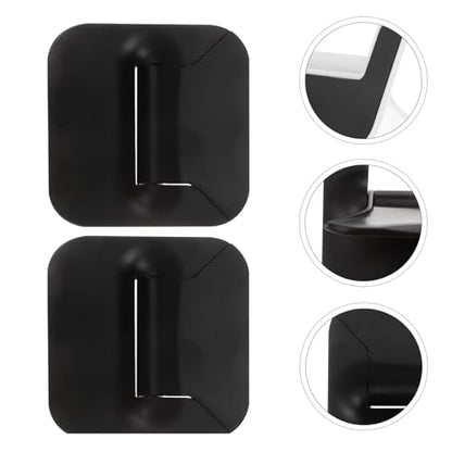 NUOBESTY 2pcs Portable Folding Laptop Stand Height Adjustable Notebook PC Holder Black for Travel and Office Use