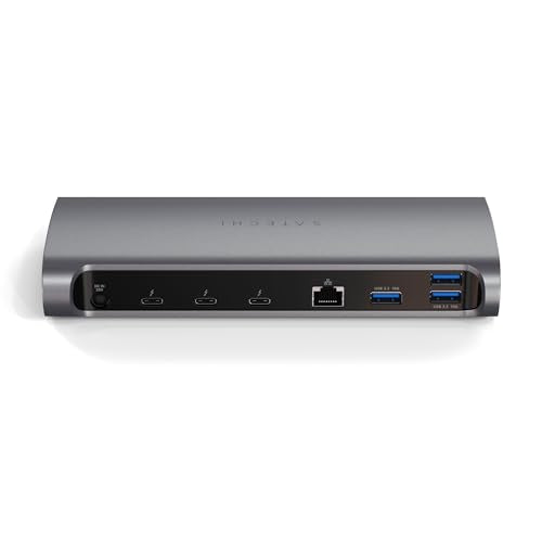Satechi 11-in-1 Thunderbolt 4 Dock, 2X 4K/60Hz Displays, 3 USB-A 3.2 | 100W charging, 3 Thunderbolt, 3 USB-A 3.2, USB-A 2.0 ports, SD card reader, for MacBook Air/Pro, Mac, Windows