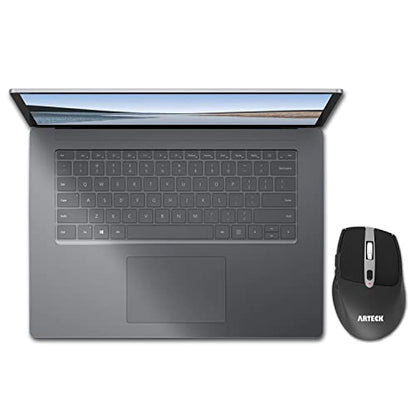 Arteck Wireless Mouse, 2.4G USB Wireless Ergonomic Optical Mouse, with Nano USB Receiver Silent Clicking Side Switch Buttons for Computer/Desktop/PC/Laptop and Windows 11/10 Rechargeable Battery