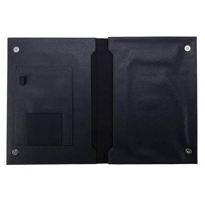 Case-it Folio Padded Laptop Sleeve | Faux Leather | Holds Up to 15 Inch Laptop | Microfiber Lined Gusseted Pocket | Internal Elastic Pocket | Laptop Protector | LAP-101-LL Black - color: LAP-101-LL-BLACK, size: 1 Pack