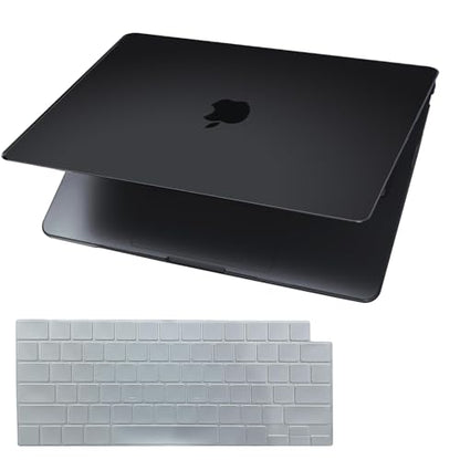 Space Black Case for MacBook Pro 14 inch 2025-2021 M5 M4 M3 M2 M1 Pro/Max Chip A3434 A3112 A3185 A3401 A2918 A2992 A2779 A2442, Frosted Matte Plastic Hardshell & Keyboard Cover, Black Clear - color: ## Frosted Space Black