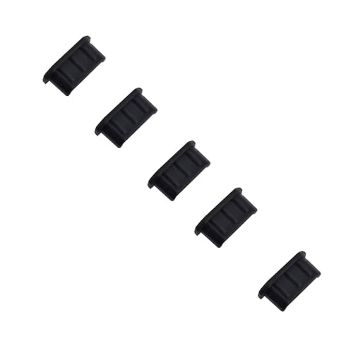 5 PCS Mini-HDMI Port Anti-dust Plugs, Silicone Covers Caps Stoppers, Port Protector for TV Computer Digital Socket Printer, 0.39 x 0.1 (LxW) - size: Mini-HDMI/Black/5 PCS