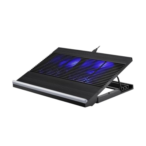 Gaming Laptop Air-Cooled Cooling Pad Stand Dual Fans Support for 17 Inch Tablet Notebook Universal Portable Lifting Bracket(BK) - color: BK