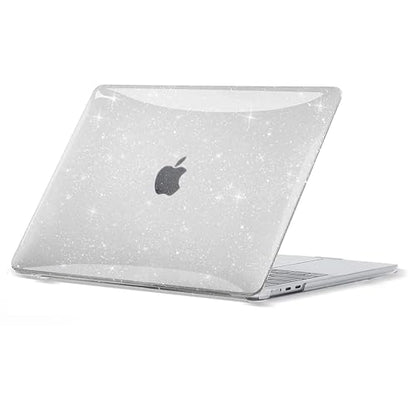 EooCoo Compatible with MacBook Air 15 inch Case M5 2026 2025 2024 2023 M4 M3 M2 Model A3448 A3241 A3114 A2941, Transparent Plastic Hard Shell Cover, Smooth Shiny Surface, Crystal Clear - color: Sparkly Clear