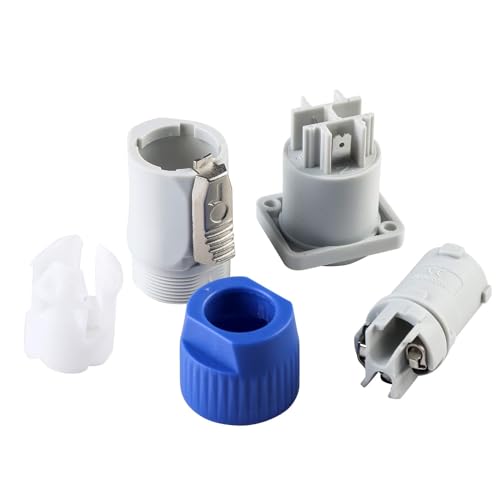 MAD OWL 4 Set Powercon Connector - Suitable for Powercon Plugs, Female to Male AC Connector - color: 2 Set Blue+2 Set White