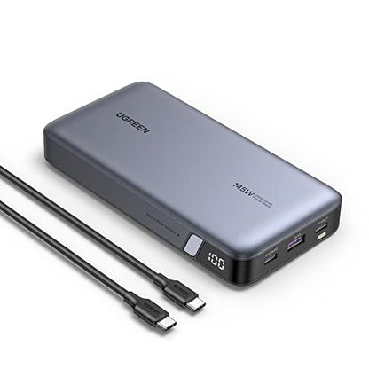 UGREEN 145W Power Bank Bundle with 240W 6FT USB C to USB C Cable for iPhone 15 Pro Max, Samsung Galaxy S24/S23, MacBook Pro/Air, iPad Pro/Air/Mini, Dell XPS
