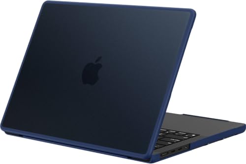 BlueSwan Anti-Cracking Case for MacBook Pro 14 inch M5-M1 Pro/Max 2026-2021 | Anti-Scratch Protective Hard Shell Case, Soft TPU Bumper, Sturdy and Durable, Easy Snap-On Installation, Frosted Midnight - color: Frosted Midnight
