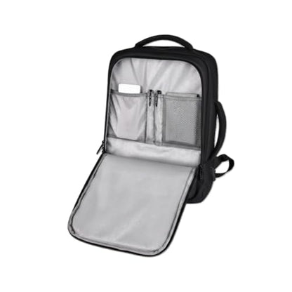 Laptop Backpack, Expandable Business Travel Bag, Water Resistant, USB Charging Port, Fits 15.6 Inch Laptop (Black) - color: Black