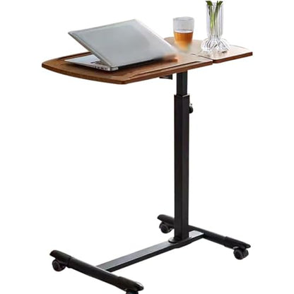 Tiltable Tabletop Standing Desk, Height Adjustable Sit Stand Table, Multifunctional Sofa Side Table, Mobile Laptop Desk, Easy to Install(Coffee Color) - color: Coffee Color