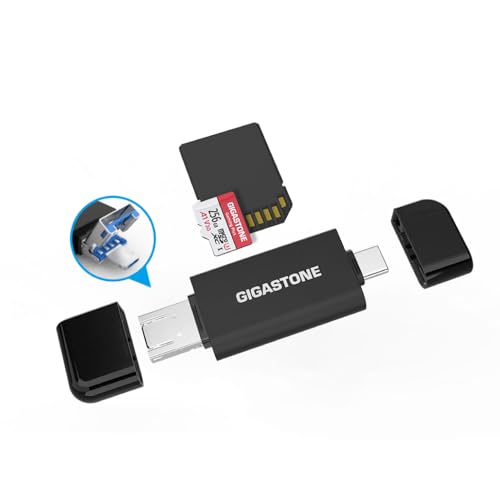 GIGASTONE SD Card Reader, 5-in-1 USB-A/USB-C Card Reader, Dual Slot for SD/Micro SD/SDHC/SDXC, Compatible with Laptop, PC, iPhone16/15, MacBook Pro/Air, iPad Pro, Android - color: 5-in-1 Card Reader 1 Pack