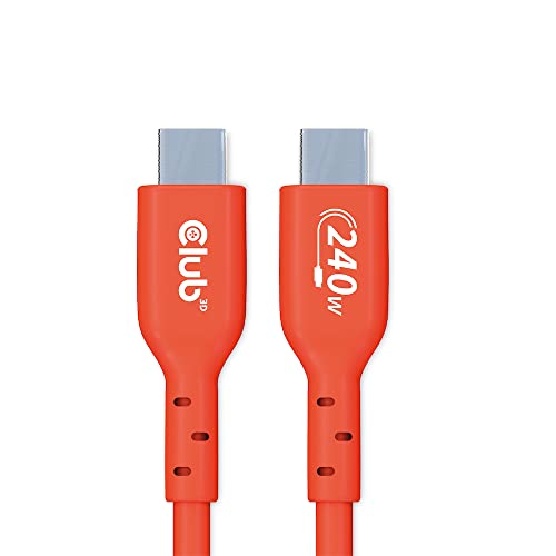 Club 3D CAC-1573 USB2 Type C to Type C Certified Bi-Directional Cable with 240W Charging, 480Mb Data Transmission EPR 2m - 6.56ft - size: 2m - 6.56ft