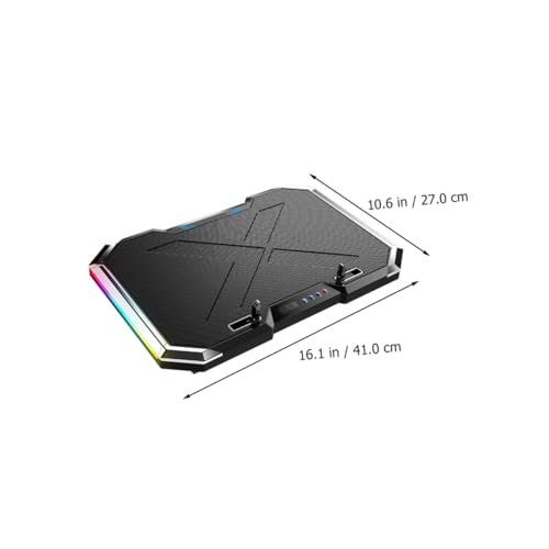Adjustable RGB Led Laptop Cooler Pad Notebook Cooling Base LCD Touch for Under Gaming and Office
