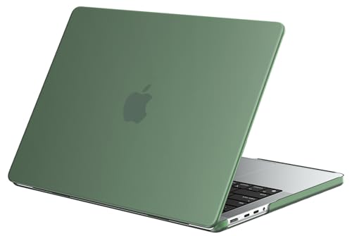 EooCoo Case for MacBook Pro 14 inch M5-M1 Pro/Max 2026-2021, Matte Green | Showcase Original Look & Logo, Sturdy Hard Shell Protection, Lightweight, Easy Snap-On, For Work, Study & Travel - color: Matte Midnight Green, size: Macbook Pro 14"