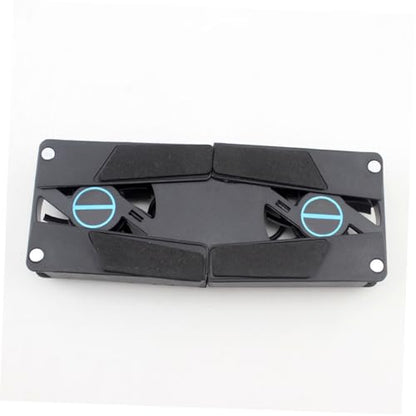 2PCS Dual Fan Notebook Cooler USB Powered Laptop Cooling Pad with Slip Design Quiet Cooling Fan for Gaming and Office Use Portable and Compact for Students and Travelers