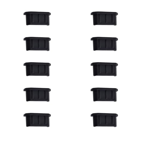 10 PCS Mini-HDMI Port Anti-dust Plugs, Silicone Covers Caps Stoppers, Port Protector for TV Computer Digital Socket Printer, 0.39 x 0.1 (LxW) - size: Mini-HDMI/Black/10 PCS