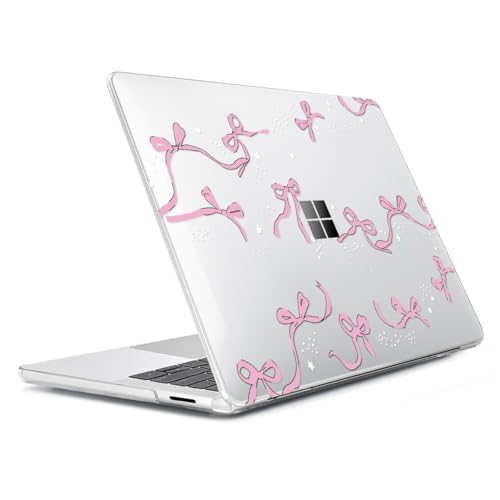 Case for Microsoft Surface Laptop 13.8 inch Touchscreen 2024 (7th Edition) Model 2036, Hard Shell Case + Keyboard Cover + Screen Film +Webcam Cover for 13.8'' Microsoft Surface Laptop 7, Bows - color: Bows