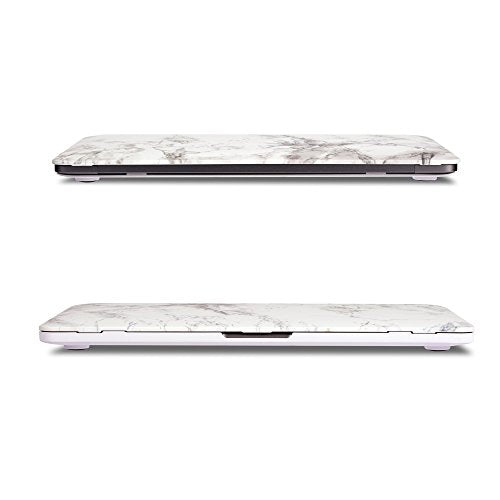 RUBAN for MacBook Pro Retina 13 Inch (A1502 & A1425 Models) 2015 2014 2013 2012, Matte Hard Shell Case & Keyboard Cover, White Marble - color: Marble