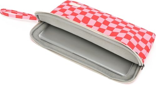 Laptop Sleeve Carrying Case Bag with Handle and Pocket for MacBook Air 13,iPad Pro 13 inch and 12.5 inch-13.5 inch Laptop Computer (Grid) - color: Grid With Strap, size: 12.5 inch-13.5 inch
