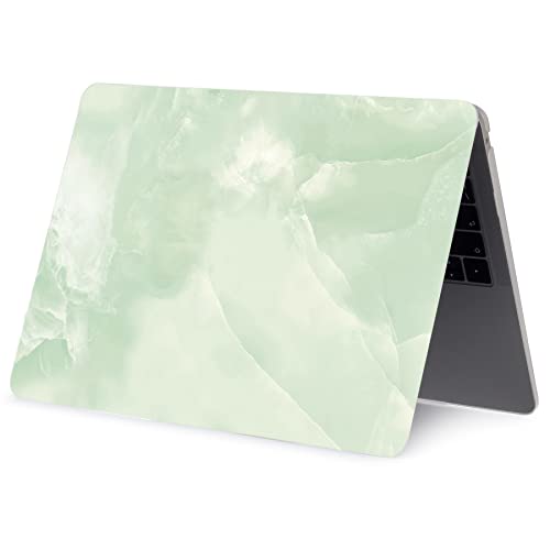 LanBaiLan Compatible with MacBook Air 13 inch Case M5 2026 M4 2025 M3 M2 2024-2022 A3449 A3240 A3113 A2681, 13.6 Plastic Hard Shell Case & Keyboard Cover, Matcha Green Marble - color: Matcha Green Marble