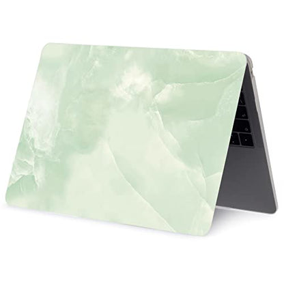 LanBaiLan Compatible with MacBook Air 13 inch Case M5 2026 M4 2025 M3 M2 2024-2022 A3449 A3240 A3113 A2681, 13.6 Plastic Hard Shell Case & Keyboard Cover, Matcha Green Marble - color: Matcha Green Marble