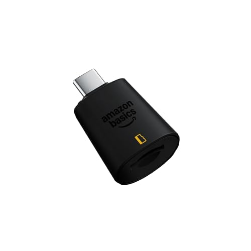Amazon Basics Micro SD Card Reader USB-C 3.0, High Speed Data Transfer up to 200MB/s, Compatible with Smartphones, Tablets, Laptops - size: USB-C