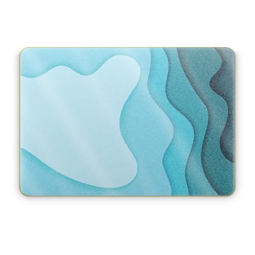 Glossy Glitter Laptop Skin Compatible with Apple MacBook Neo - Papercraft Cyan - Premium 3M Vinyl Protective Wrap Decal Cover - Easy to Apply | Crafted in the USA by MightySkins - color: Papercraft Cyan, size: MacBook Neo Full Cover Skin, style: Glossy Gl