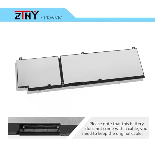 ZTHY 95Wh PKWVM Battery Replacement for Dell Precision 7550 7560 7750 7760 | P44E P93F P44E001 P44E002 P93F001 P93F002 C903V 17C06 0CR72X 0447VR 068N03 453-BBCQ Laptop Battery 11.4V 6-Cell