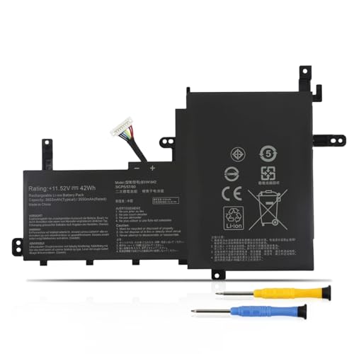 MULS B31N1842 Laptop Battery for Asus VivoBook 15 F513 M513 K513 S513 X513 | S15 S531F VivoBook S15 V5050E V5050EA S5500F S5500FL X513EA X531F X531FA K531F S531F S531FA V531F V531FA 0B200-03440000 42Wh