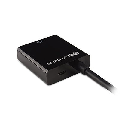 Cable Matters Micro HDMI to VGA Adapter, Micro HDMI Converter, Black | 1080p VGA, Micro HDMI Source, VGA Display Support, Compact Adapter