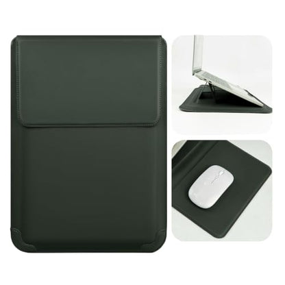 13 Inch Multifunctional Laptop Sleeve Case with Stand Soft Slim Cover for MacBook Pro/Air/ThinkPad X1/Dell XPS/Lenovo Yoga/HP Pavilion/ASUS Zenbook/LG gram/Chromebook 12.5" 13.3" Screen - color: Dark Green, size: 13-13.3 Inch