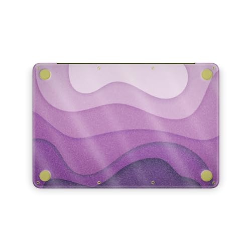 Glossy Glitter Laptop Skin Compatible with Apple MacBook Neo - Papercraft Purple - Premium 3M Vinyl Protective Wrap Decal Cover - Easy to Apply | Crafted in the USA by MightySkins - color: Papercraft Purple, size: MacBook Neo Full Cover Skin, style: Gloss