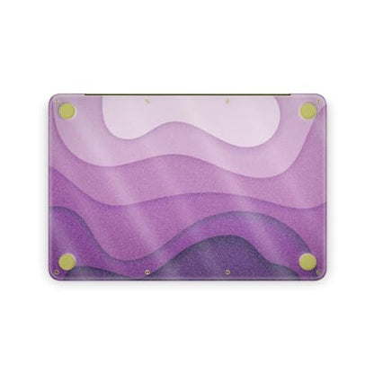 Glossy Glitter Laptop Skin Compatible with Apple MacBook Neo - Papercraft Purple - Premium 3M Vinyl Protective Wrap Decal Cover - Easy to Apply | Crafted in the USA by MightySkins - color: Papercraft Purple, size: MacBook Neo Full Cover Skin, style: Gloss