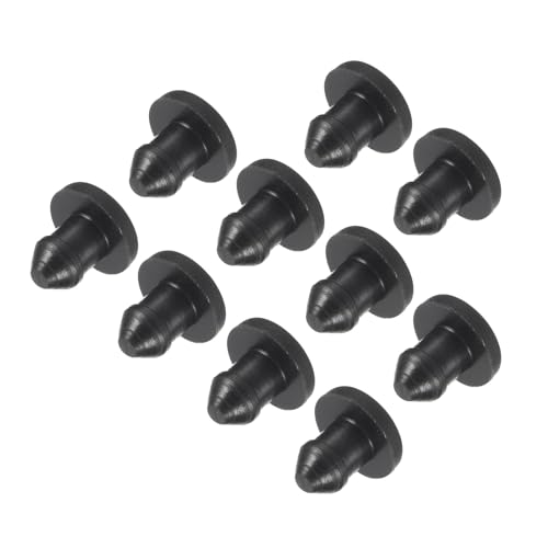 MECCANIXITY Silicone Snap in Locking Hole Plugs, Mini Rubber Panel Seal Cover Flush Type Panel Round for Kitchen Bulkheads Waterproof Sealing Plugs 4mm/0.2 Inch Diameter Black,Pack of 10 - color: Black, size: 4mm