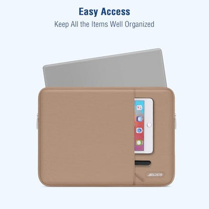 MOSISO Laptop Case 13 inch, Laptop Sleeve Bag with Pocket | Compatible with MacBook Neo A3404 2026/Air/Pro 13 M5/M4/M3/M2/M1 2026-2016, Polyester Vertical Computer Bag, Bronze Brown - color: Bronze Brown, size: 13 inch